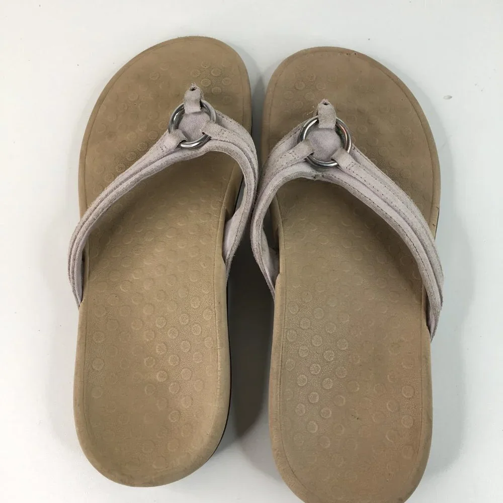Vionic Tide Aloe Flip Flop Pink Lavender Sandals Size 10